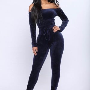Velour Fashion Nova Jumpsuit